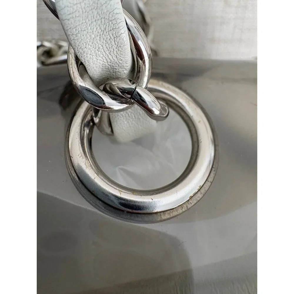 CHANEL Black & White PVC and Lambskin Naked Flap Large SHW